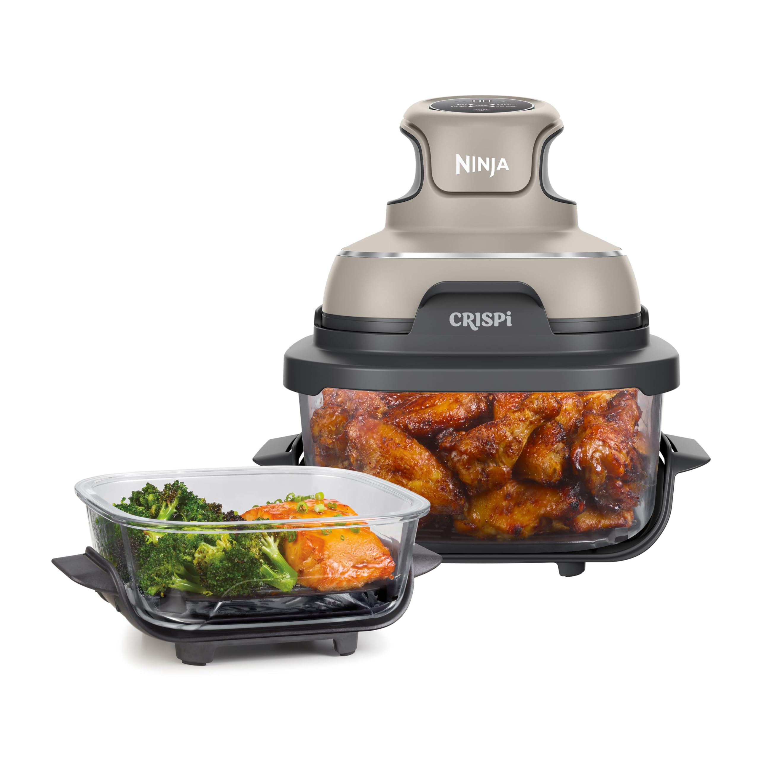 Ninja CRISPi 4-in-1 Portable Air Fryer, 3.8L, Stone | Air Fry, Roast, Keep Warm 