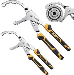 ELEAD Adjustable Oil Filter Wrench Set - 9" & 12" Pliers for Cars, Trucks, Motorcycles - Durable Carbon Steel, Ergonomic Grip, Easy Access Design