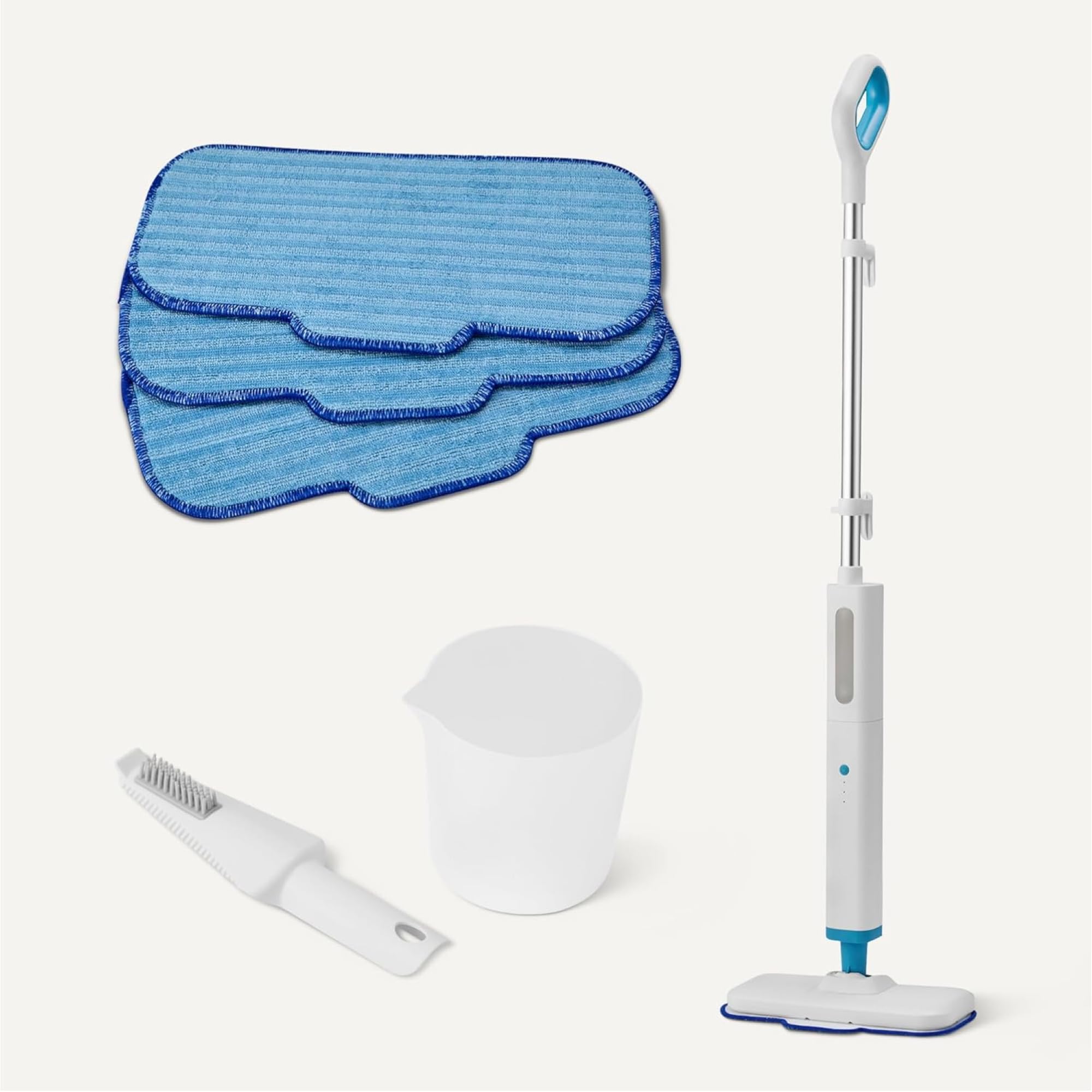 Amazon Basics Steam Mop for All Sealed Hard Floors, Heats Up in 30 Seconds, Chem