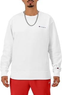 Champion Men's Crewneck Fleece Sweatshirt, Standard Fit, Midweight, Script Logo, Available in Regular and Big & Tall