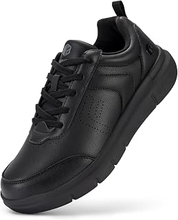 FitVille Extra Wide Casual Shoes Men's Super Soft Leather Trainers Athletic