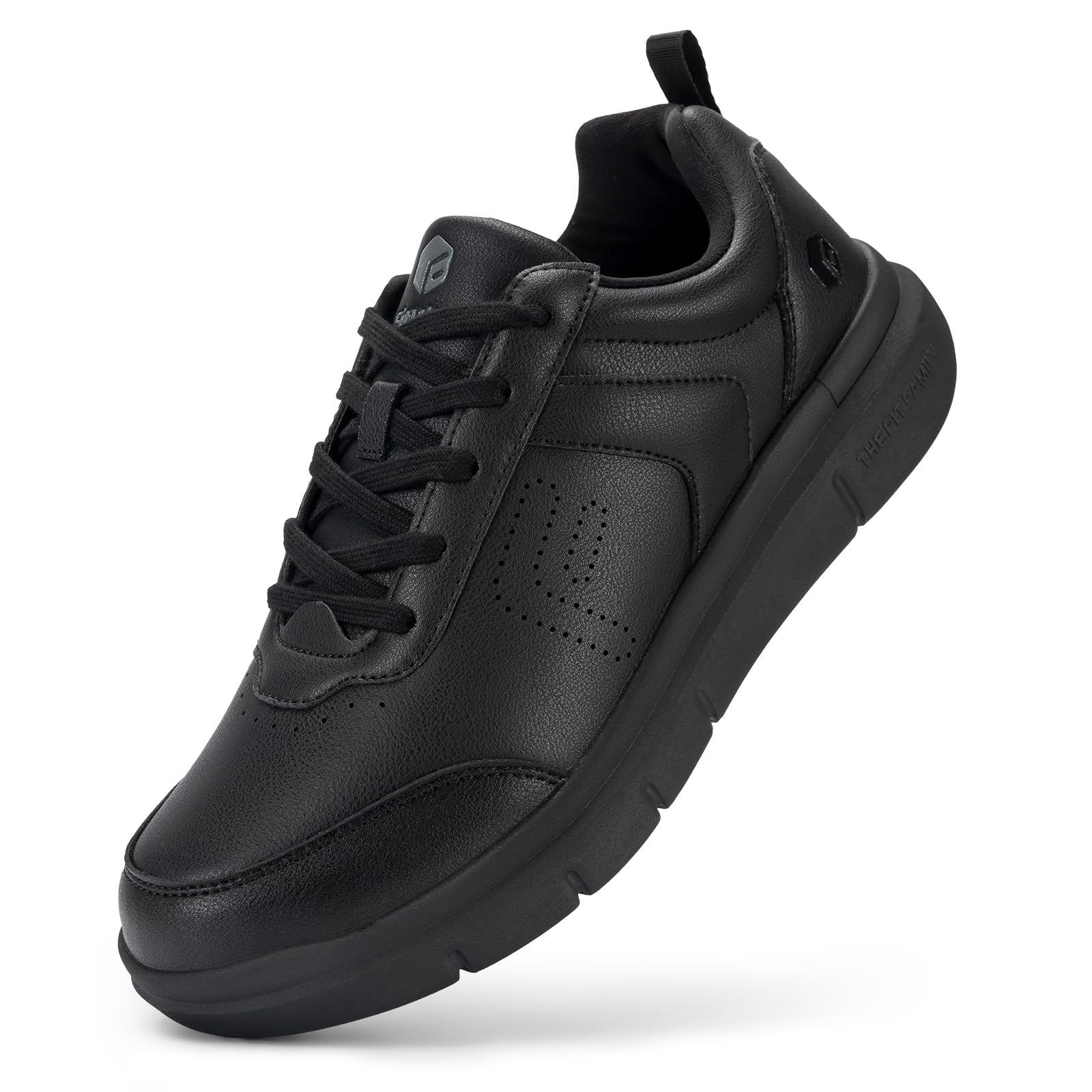 FitVille Extra Wide Casual Shoes Men's Super Soft Leather Trainers Athletic