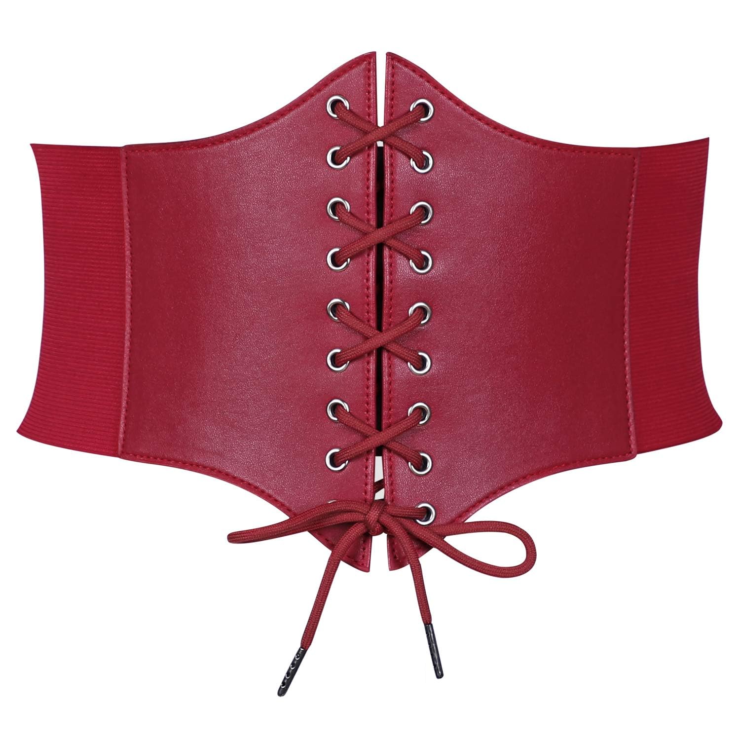 JasGood - Women's lace up corset, elastic and wide, ideal for Halloween parties 