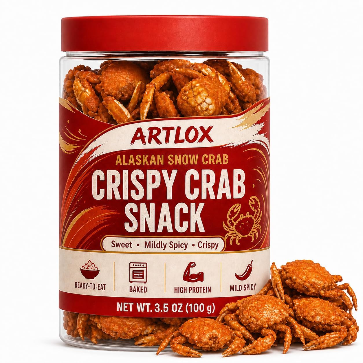 Snow Crab Snacks, Crunchy Crab Snack, Crispy Crab Snack, Baked Whole Crab Seafoo