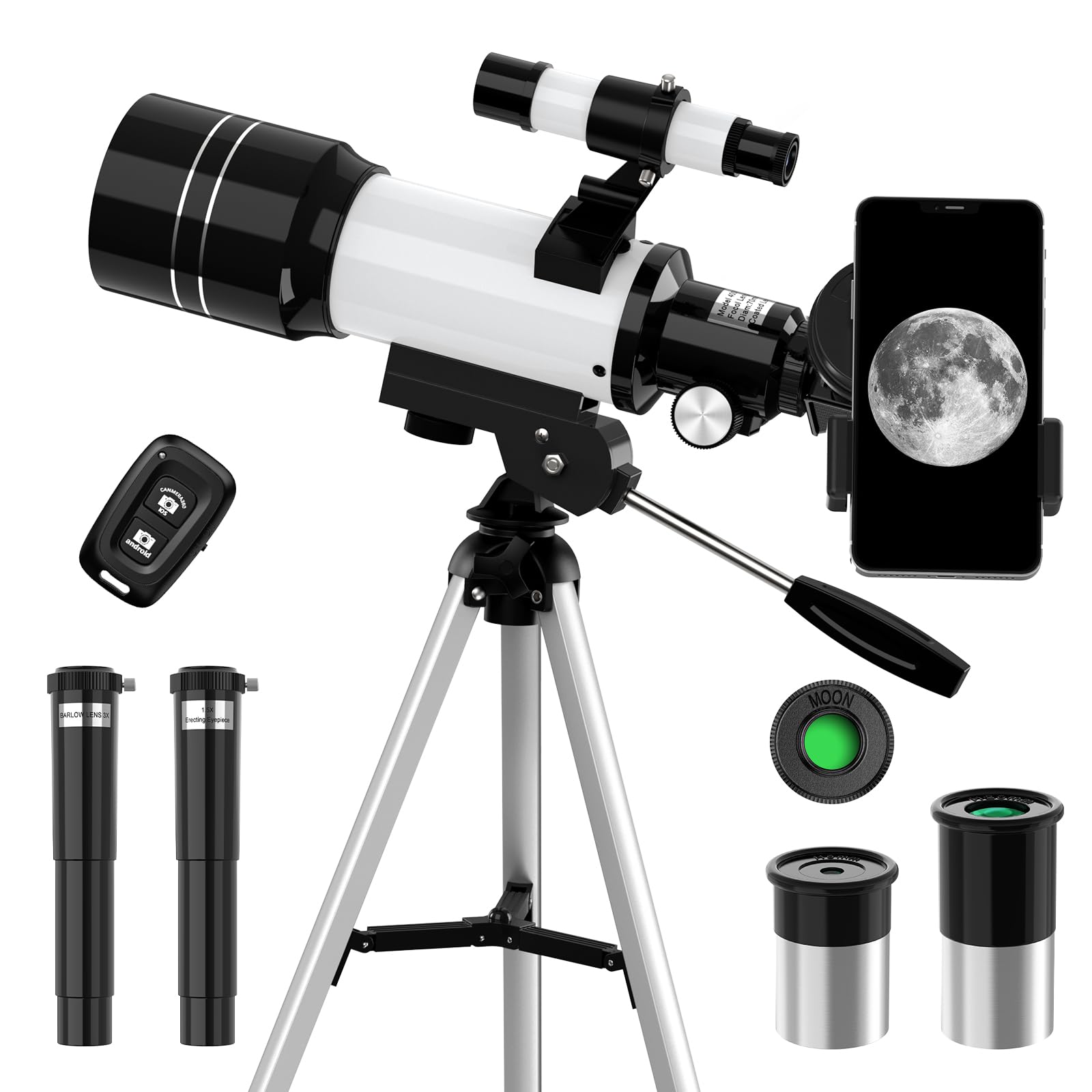 Telescope for Kids, 70MM Aperture Telescopes for Adults (15X-150X) with FMC Opti