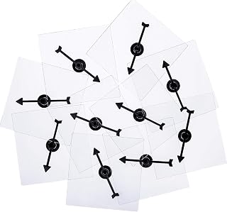 Gejoy 10 Pack Transparent Spinners Bulk for Classroom Clear Spinners Dry Erase Math Game with Rotating Arrow (Black)
