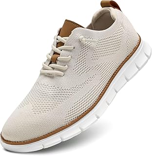 Men's Casual Dress Shoes Fashion Walking Sneakers Mesh Business Oxfords Work Lightweight Soft Sole