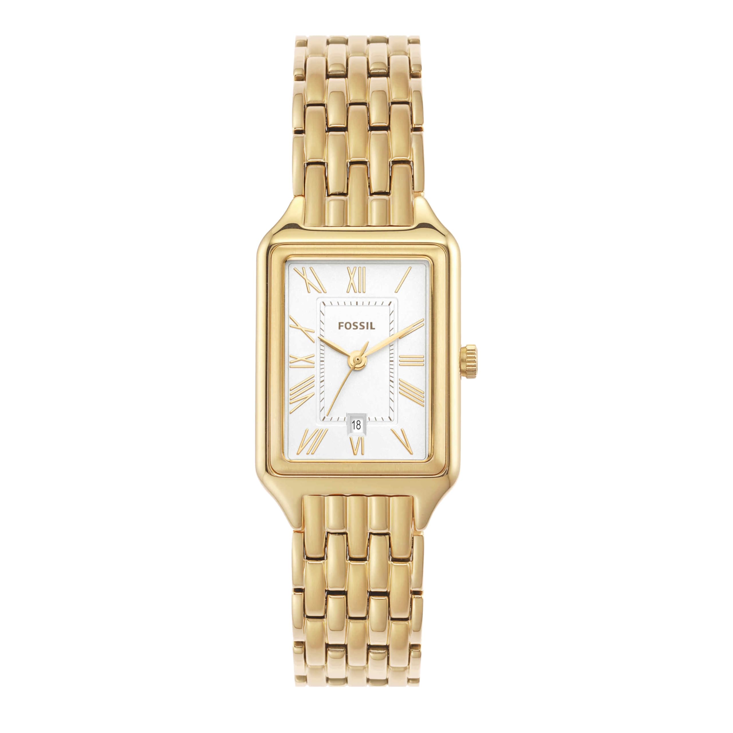 Fossil Raquel Women's Quartz Three Hand Movement Watch with Stainless Steel Stra