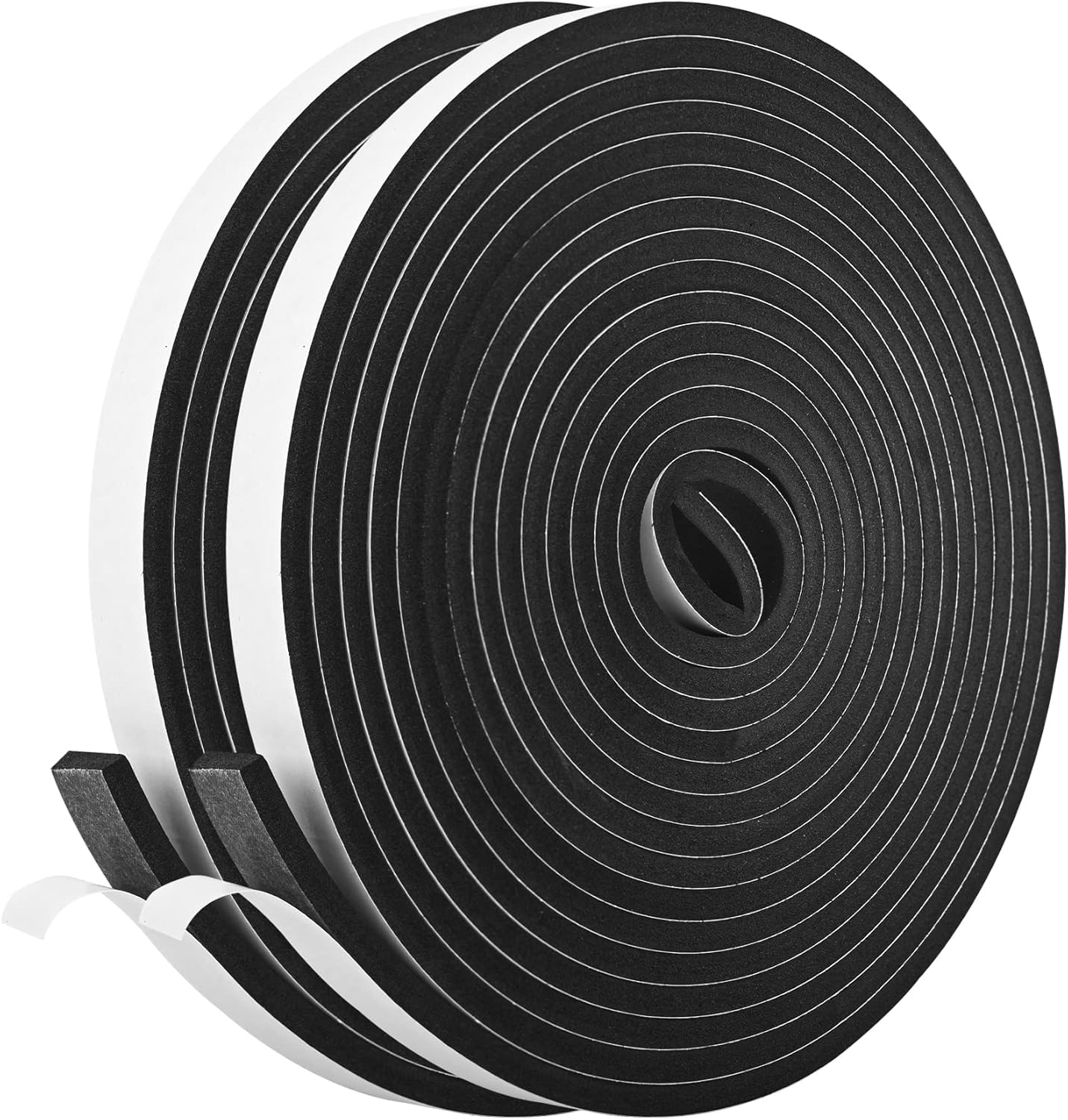 Kikerike Self Adhesive Foam Tape Weatherstrip 1/2In x 1/4In x 42Ft High Density 