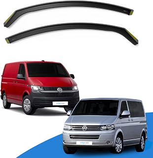 EdgeVisors Wind Deflectors VW Transporter T5 T6 T6.1 2Dr Van 2003-2024 2pc | Volkswagen In-Channel Rain Guards & Accessories, Deflect Rain & Wind, Fresh Airflow, Tinted, Easy Install