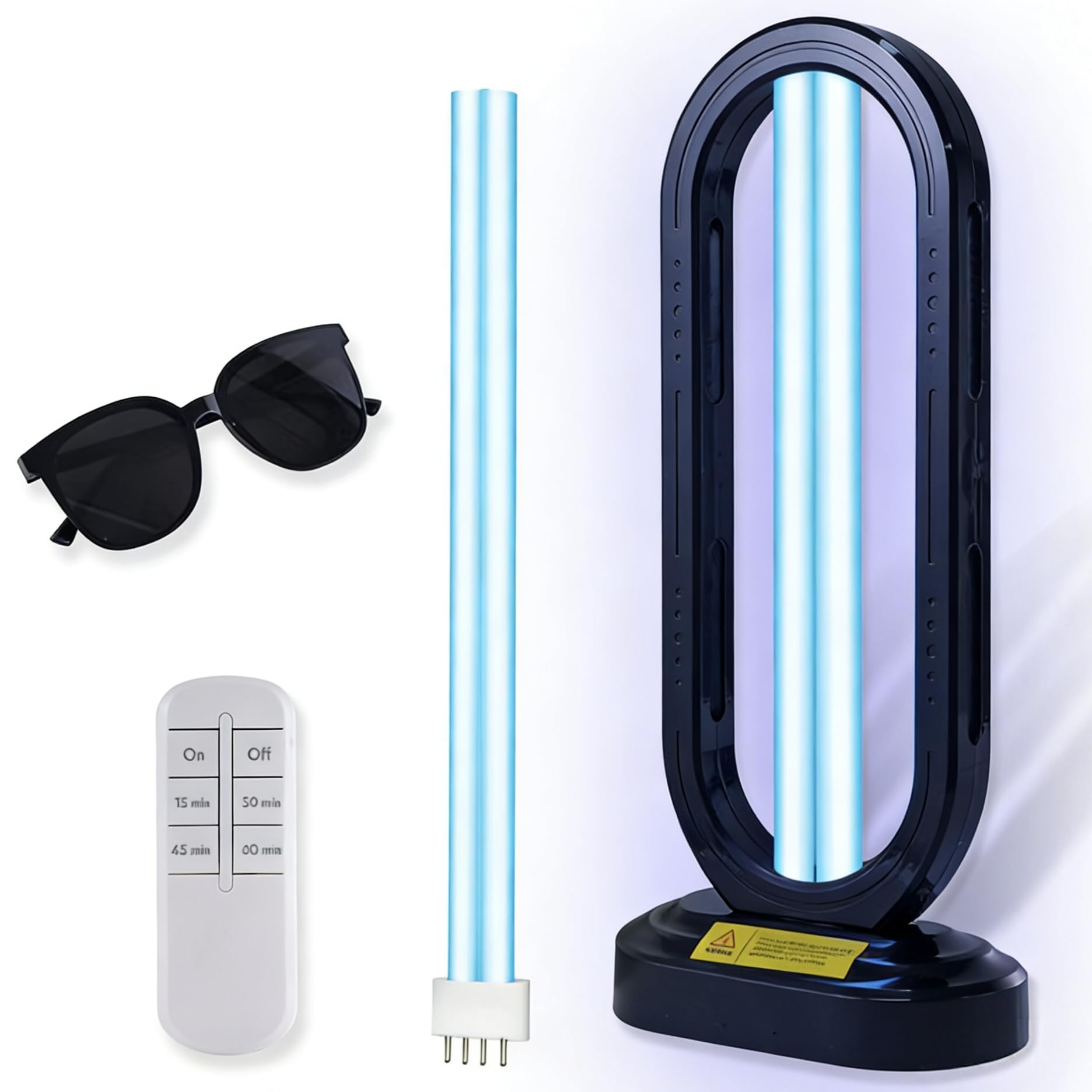 Maxorkin UV Light Sanitizer w/Spare Bulb with Ozone,UVC Disinfection Lamp with R