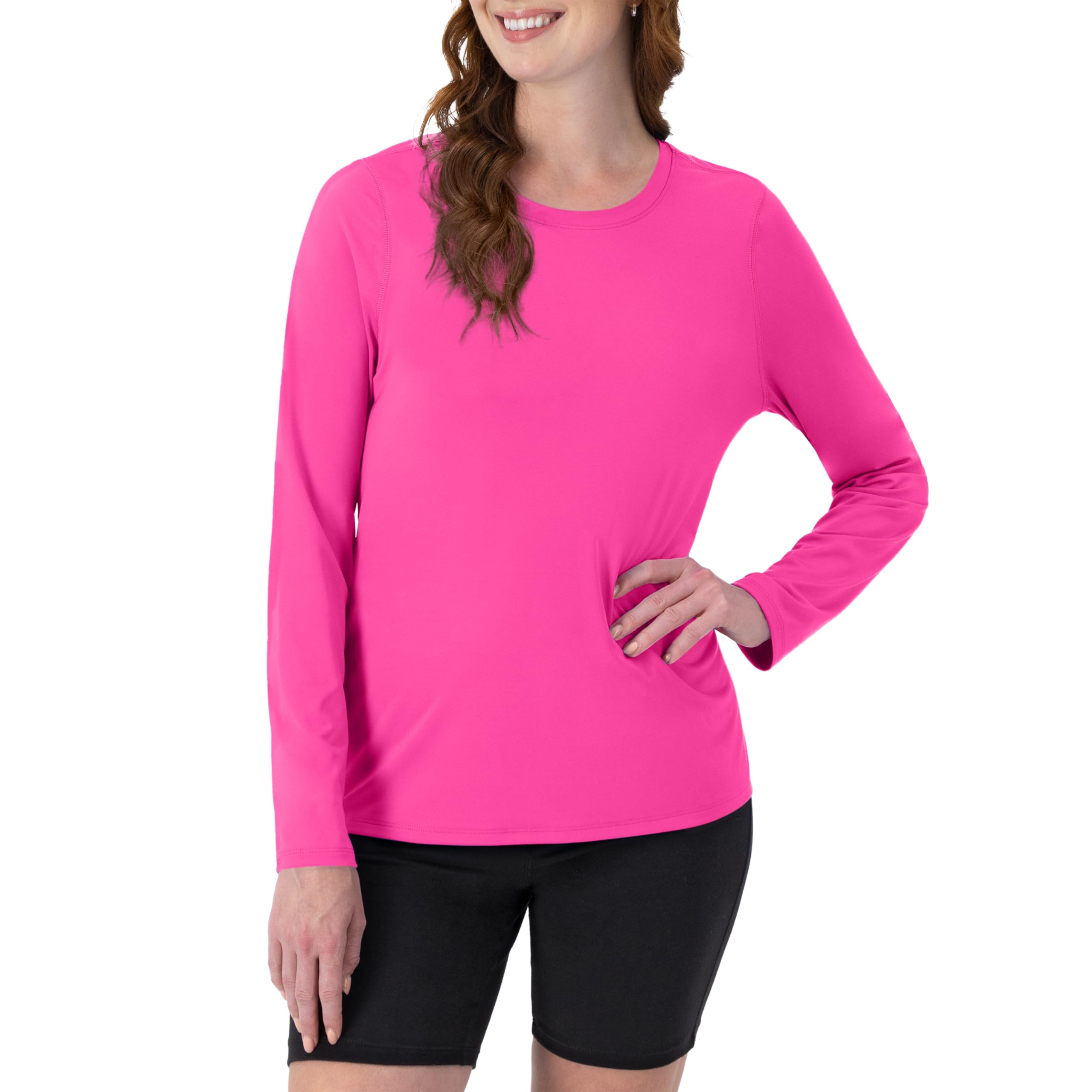 Hanes Women's Sport Cool Dri Long Sleeve Crewneck T-Shirt, Moisture-Wicking Perf