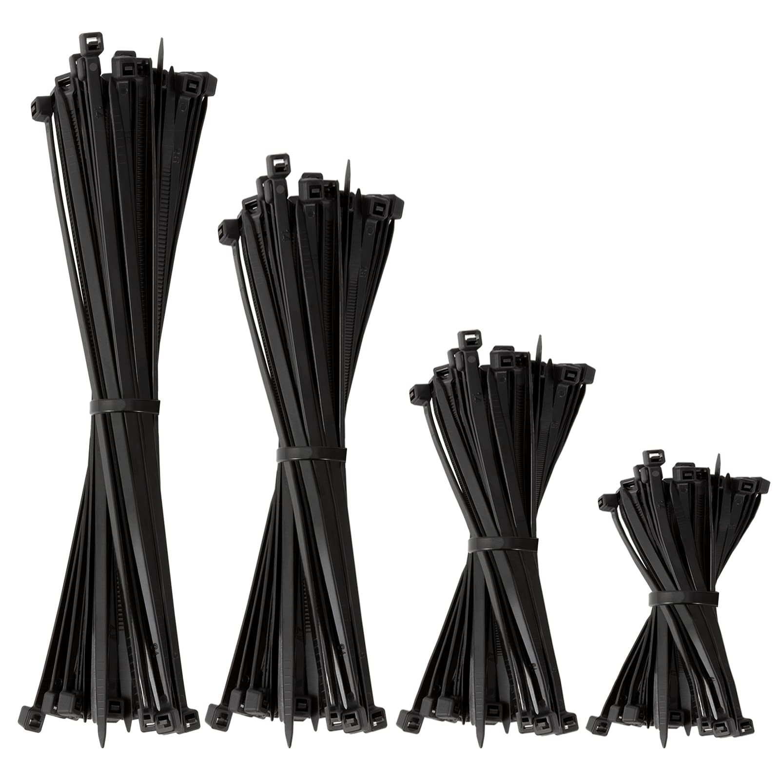 BEEWAY Cable Ties Black - 120 Pack 3.6mm Zip Ties, Tie Wraps for Home, Office, G