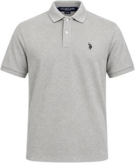 U.S. Polo Assn. Men's Classic Polo Shirt, Two-Button Closure Pique Polo Shirt, Summer Fashion Golf Shirt