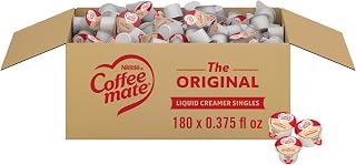Nestle Coffee mate Original Non-Dairy Creamer Singles, 0.375 oz, 180-Pack | Liquid creamer, no refrigeration needed, creamer tubs, ideal for offices, breakrooms and self-serve coffee stations