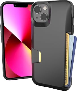 Smartish® iPhone 13 Wallet Case - Wallet Slayer Vol. 1 [Slim + Protective] Credit Card Holder - Drop Tested Hidden Credit Card Slot Cover for Apple iPhone 13 - Black Tie Affair