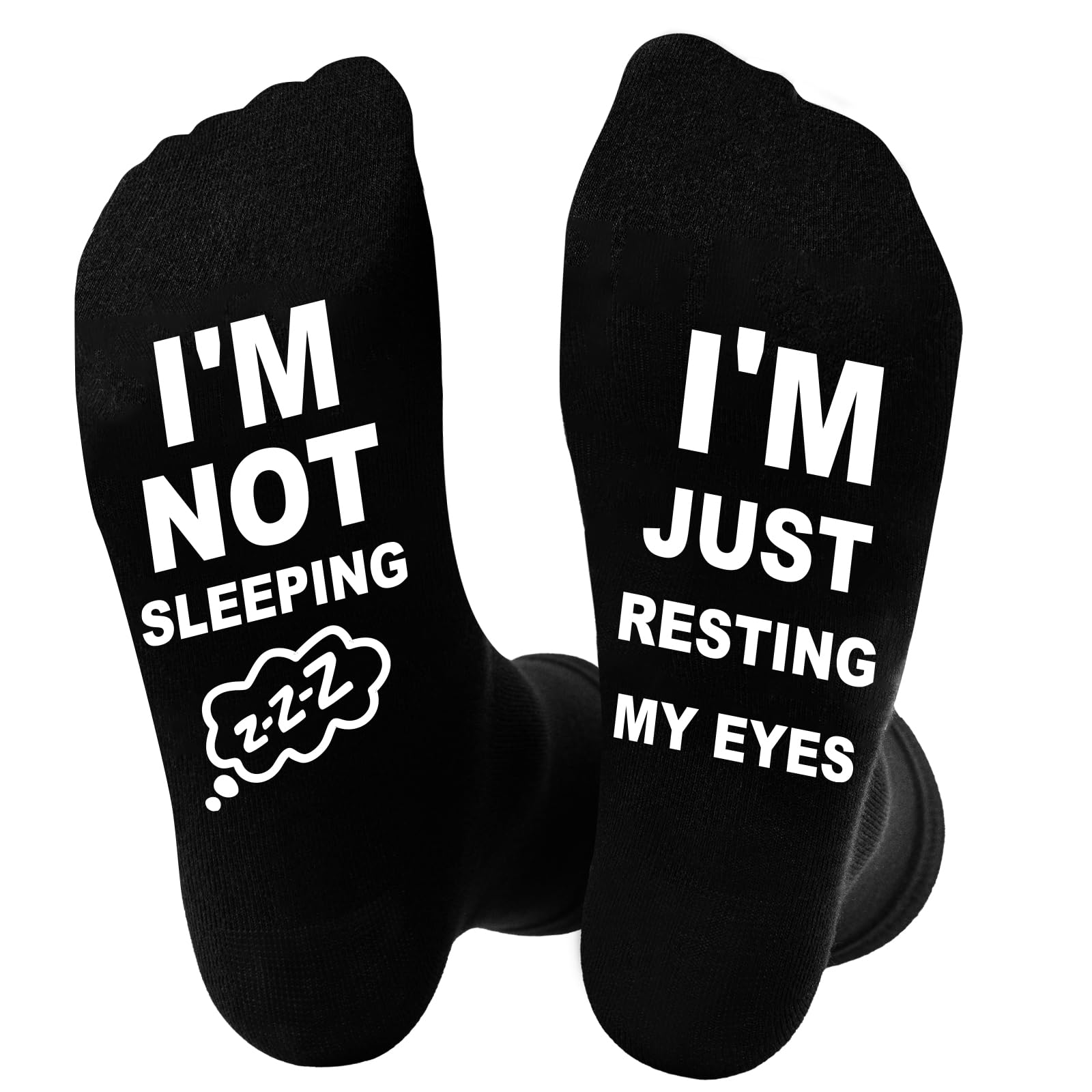 Niorasen Funny Gifts for Men Dad, Black Cotton Calf Funny Socks, Size 6-11 | For
