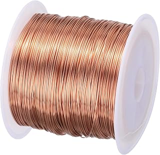 sourcing map 0.5mm Magnet Wire 164ft(50m) 100g Enameled Copper Brown | Wire Enameled Magnet Winding Wire 155C for Transformers Inductors