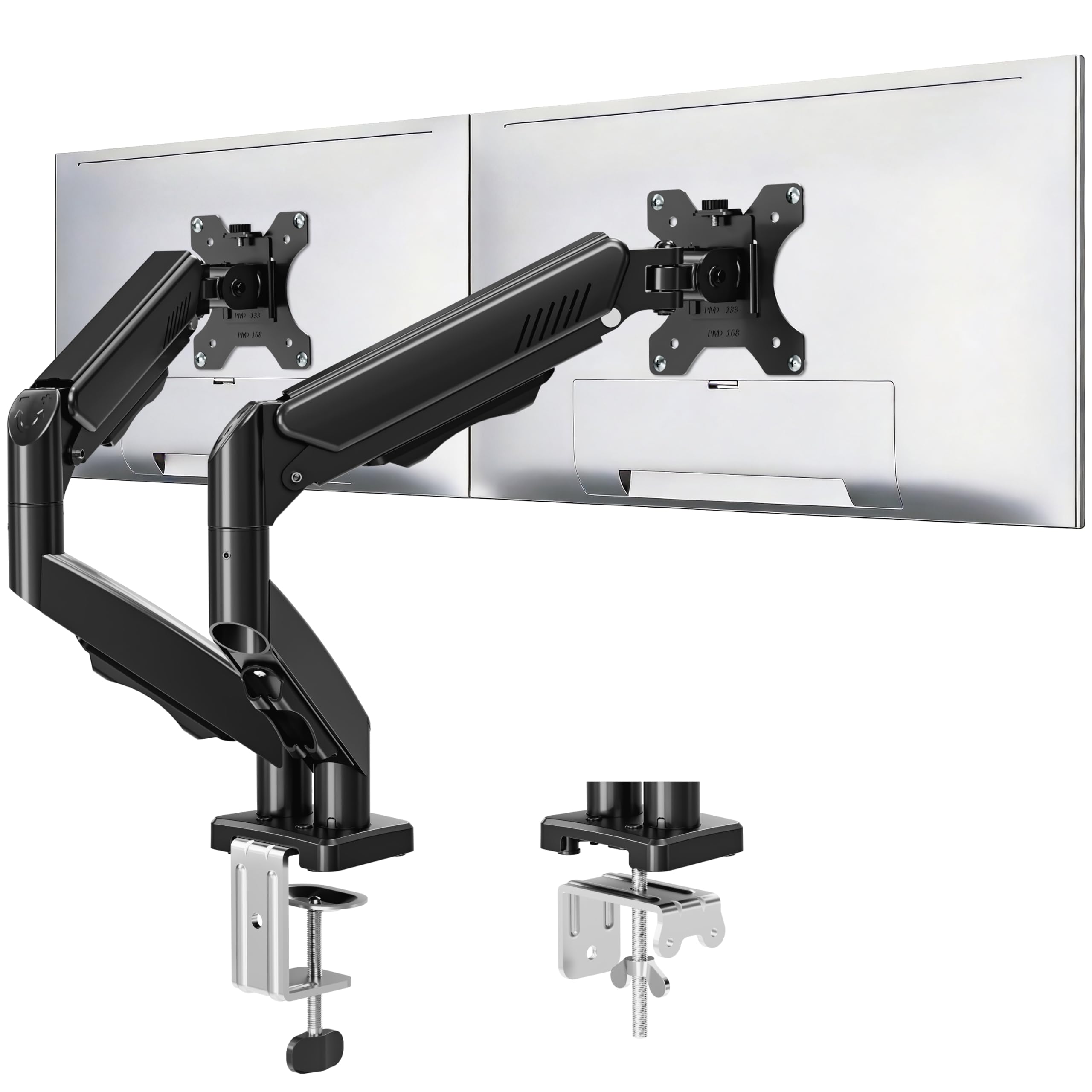 Dual Monitor Stand fits up to 32 inch, 4.4-19.8 lbs Computer Screens, Dual Monit
