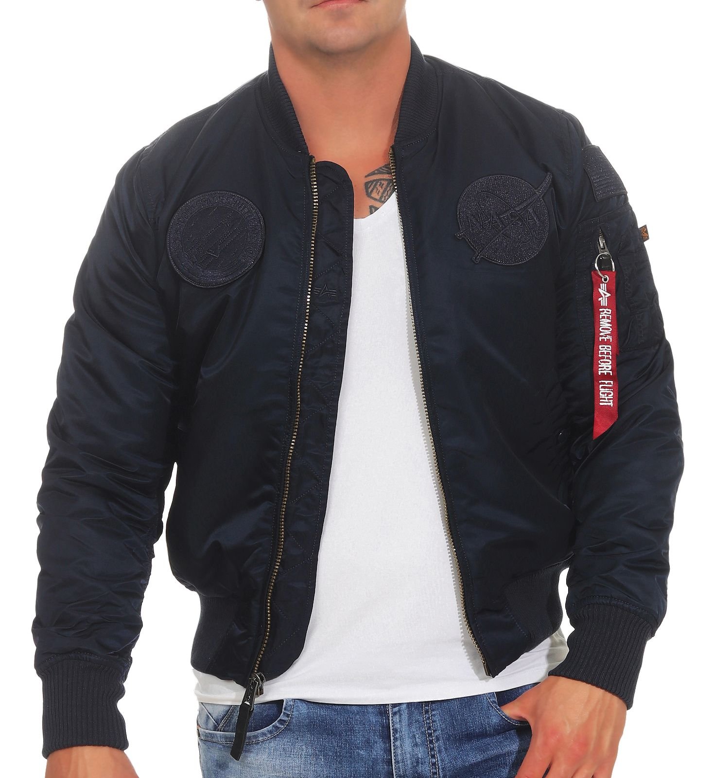 ALPHA INDUSTRIES Alpha Industries Ma-1 Vf Nasa Bomber Jacket for Men Jackets (Pa