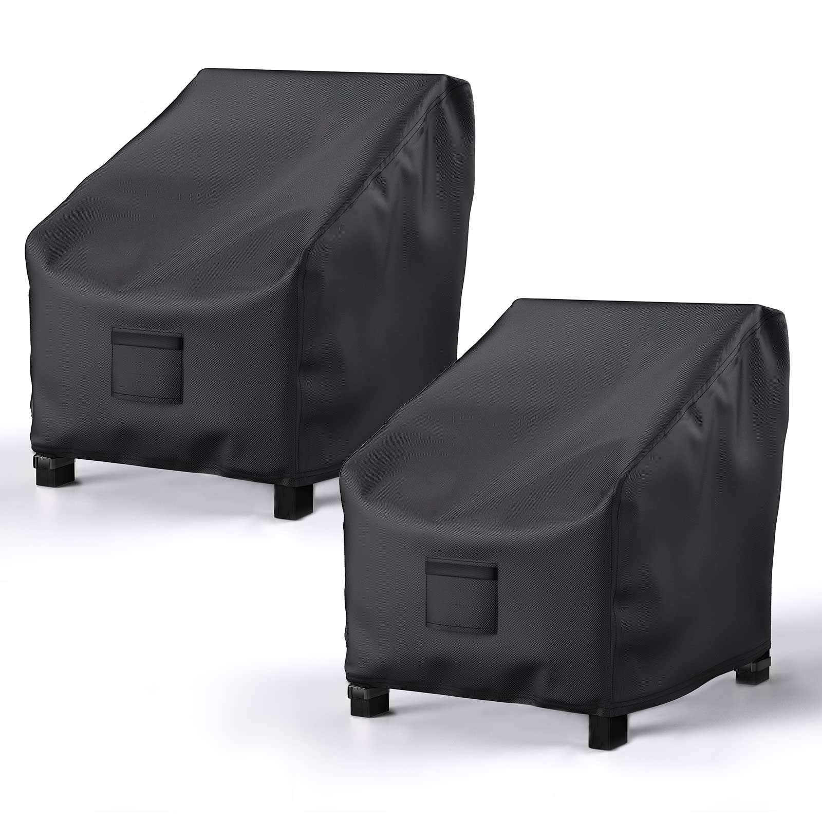 BROSYDA 2 Pack Outdoor Patio Chair Covers Waterproof 38"Wx31"Dx29"H, Black | Pat