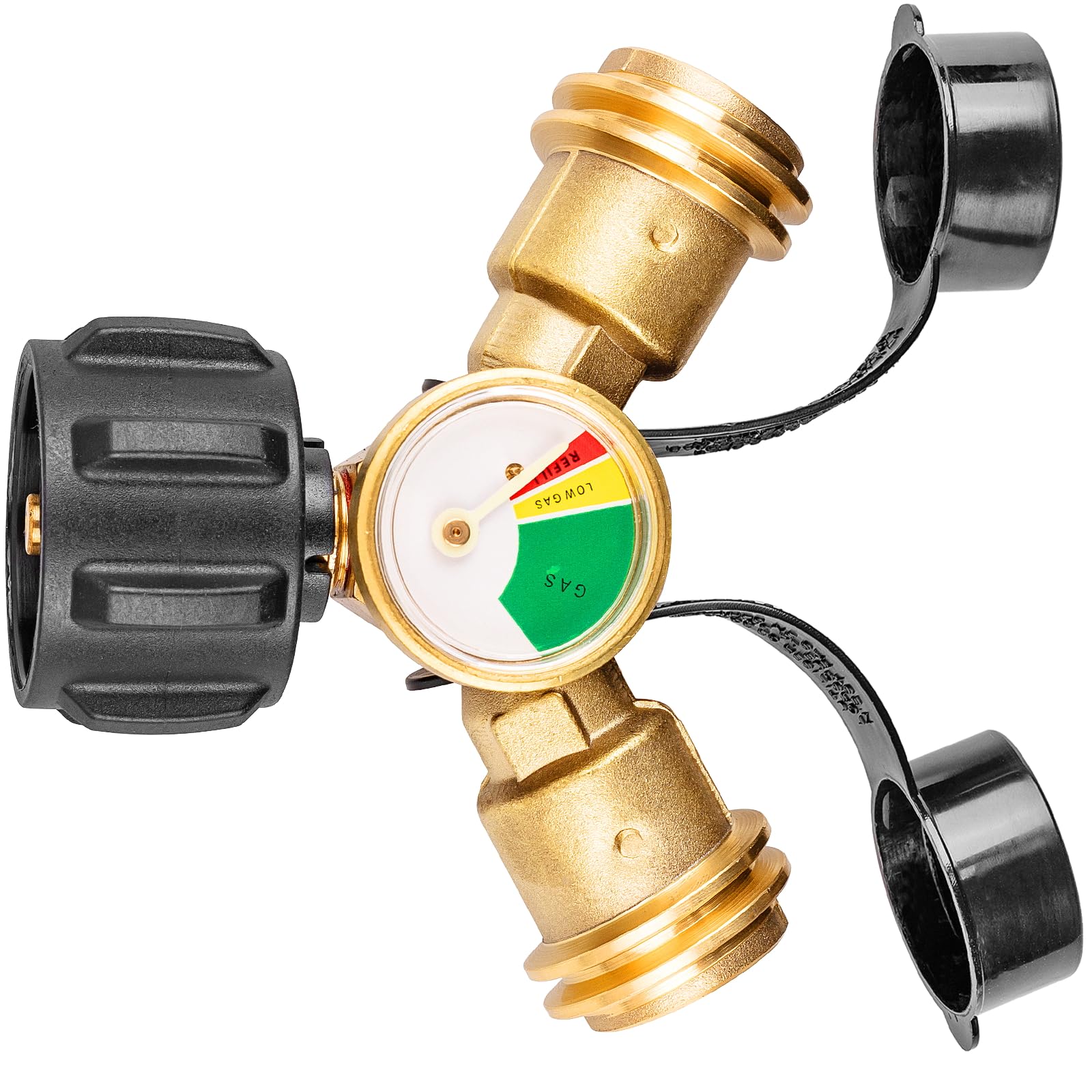 YEYETUO Propane Tank Splitter, Propane Splitter Way with Gauge for Camping | Pro