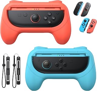 FASTSNAIL Switch Controller Grips for Nintendo Switch 2/1/OLED for Joy-Con | Switch Joypad Holder Handle Kit, Wear-Resistant & Anti-Slip, Ergonomic Design, Switch Grip for Joycon 2/1 Accessories, 2 Pack