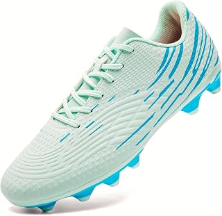 DimaiGlobal Men's Football Boots Firm Ground Soccer Shoe Women's Astro Turf Trainers Athletics Sport Futsal Shoes Teenager Profession Competition Outdoor Cleats Unisex