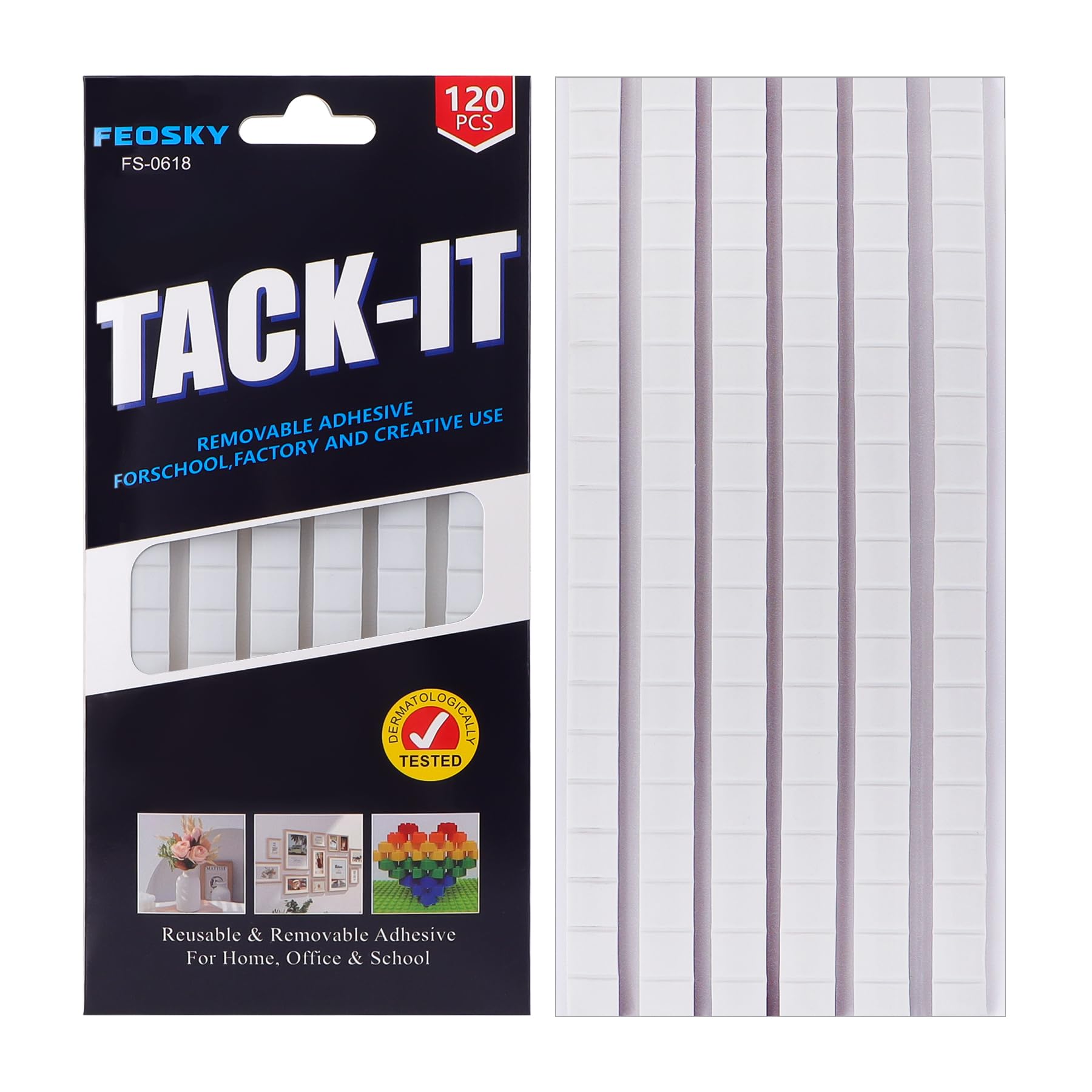 Feosky Adhesive Poster Sticky Tack Putty, Reusable and Removable Adhesive Putty,