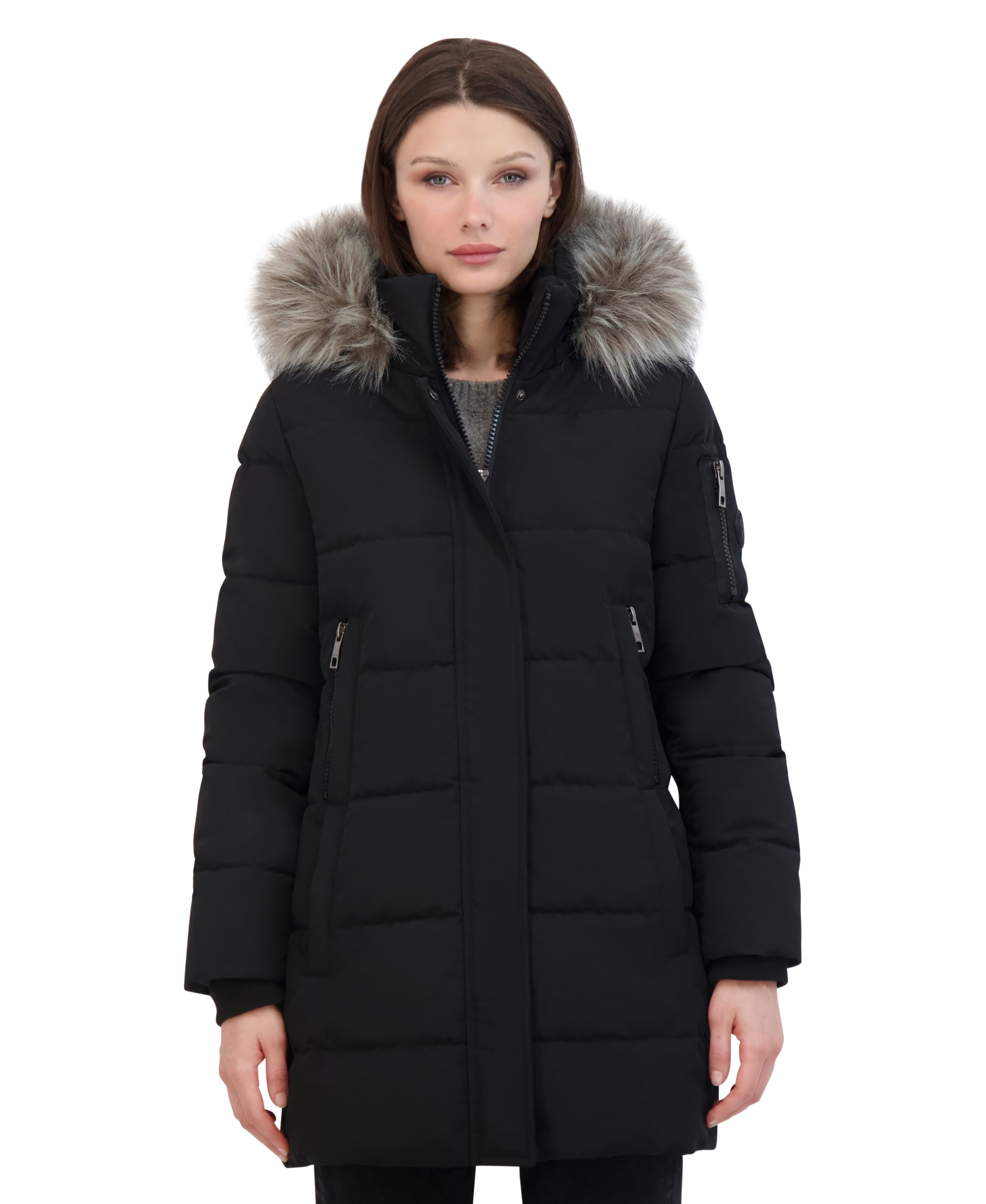 Nautica Women's Soft Mist Heavyweight Puffer Coat