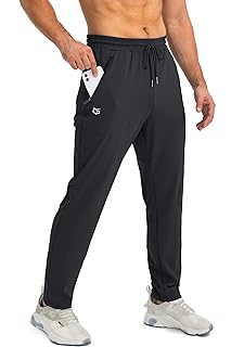 G Gradual Men's Sweatpants with 3 Zipper Pockets Tapered Joggers for Men | 4-Way Stretch, Comfortable, Athletic Pants for Workout, Jogging, Running
