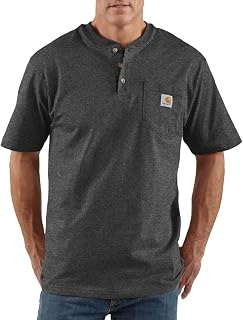 Carhartt Loose Fit Heavyweight Short-Sleeve Pocket Henley T-Shirt Henley T-Shirt Short Sleeve and Pocket Men's (Pack of 1)