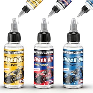 Gulfmew 3 Bottles Racing Silicone Shock Oil Multiple Size | RC Car Shock Oil for Lubricating R/C Radio Controlled Cars and All Types of Vehicles, RC Shock Oil, Does Not Evaporate