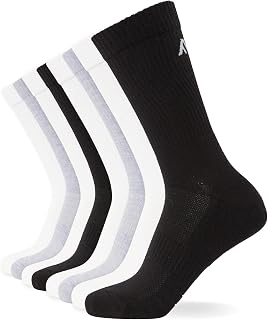 FM London 8-Pack Unisex Cushioned Sports Socks - Comfort Fit Women and Mens Sports Socks and Gym Socks with Reinforced Heel & Toes - Odour Resistant - Black, Grey, & White