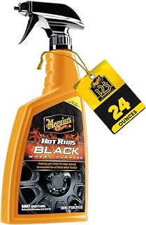 Meguiar's Hot Rims Black Wheel Cleaner, 24 Oz | Deep Foaming Gel Specially Formulated to Clean Black Matte, Gloss, Satin &amp; Chrome Black Wheels, Removes Brake Dust &amp; Grime