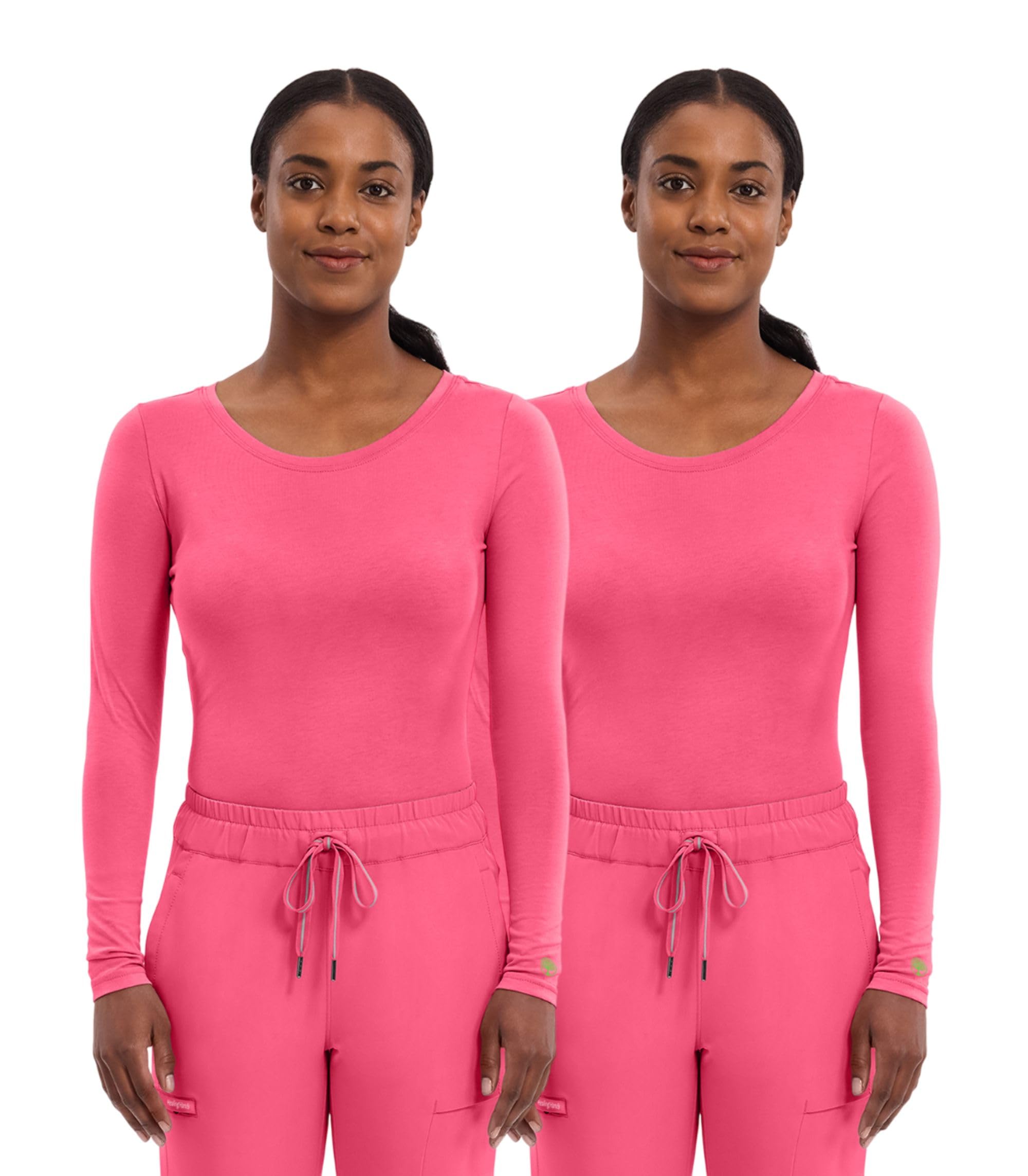 Healing Hands Women's Underscrub Soft Knit Melissa Longsleeve Scrub Tee with Bre