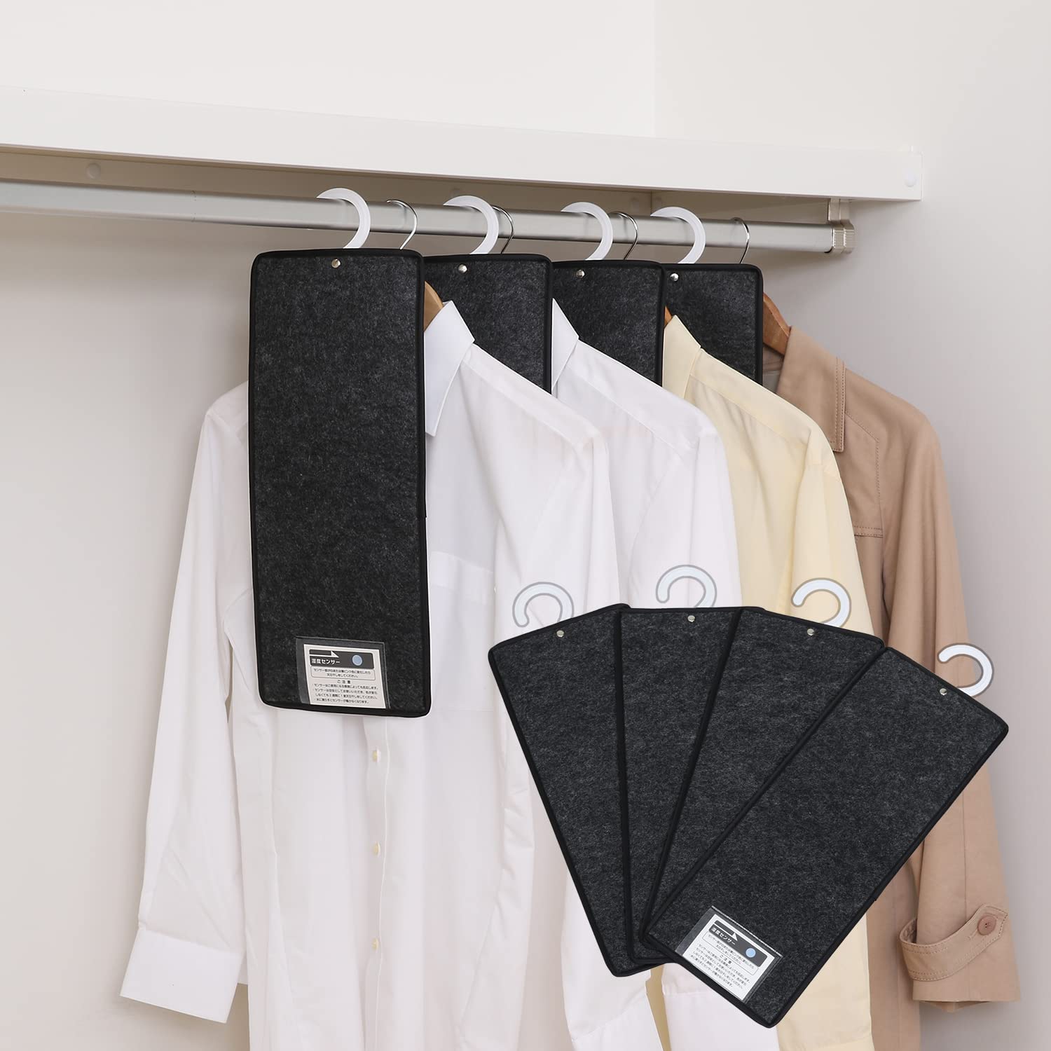 Astro Dehumidifying Sheet, Gray Black, 4-Piece Set, Odor Control with Activated 