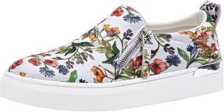 Jeossy Women's Casual Lightweight Slip On Shoes with Side Zipper