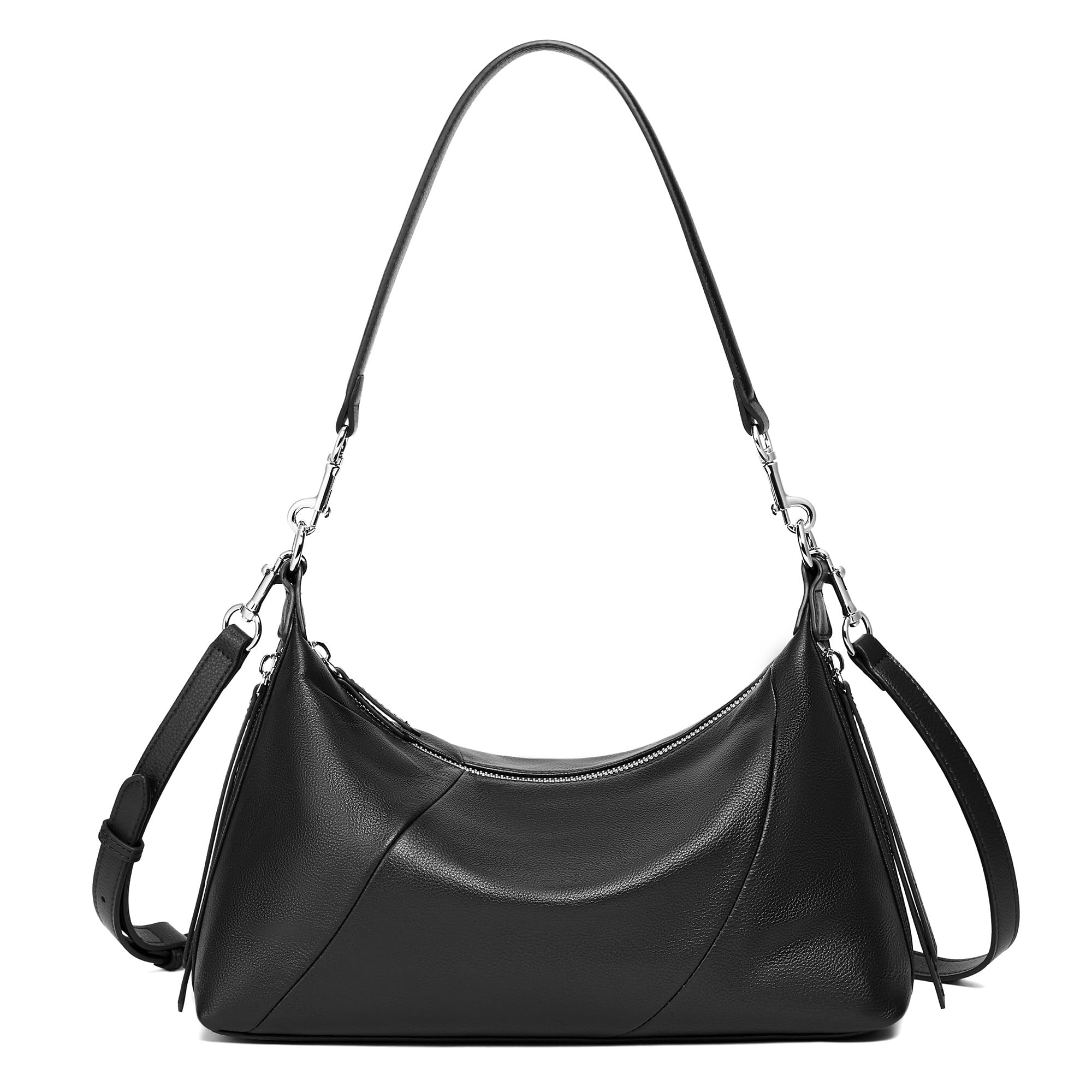 Genuine Leather Hobo Bag & Purses for Women, Minimalist Shoulder Bag & Crossbody
