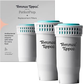 Tommee Tippee Perfect Prep Replacement Filter Pack of 2 Antibacterial | Compatible with All Perfect Prep and Perfect Prep Pro Machines, Removes Bacteria and Impurities