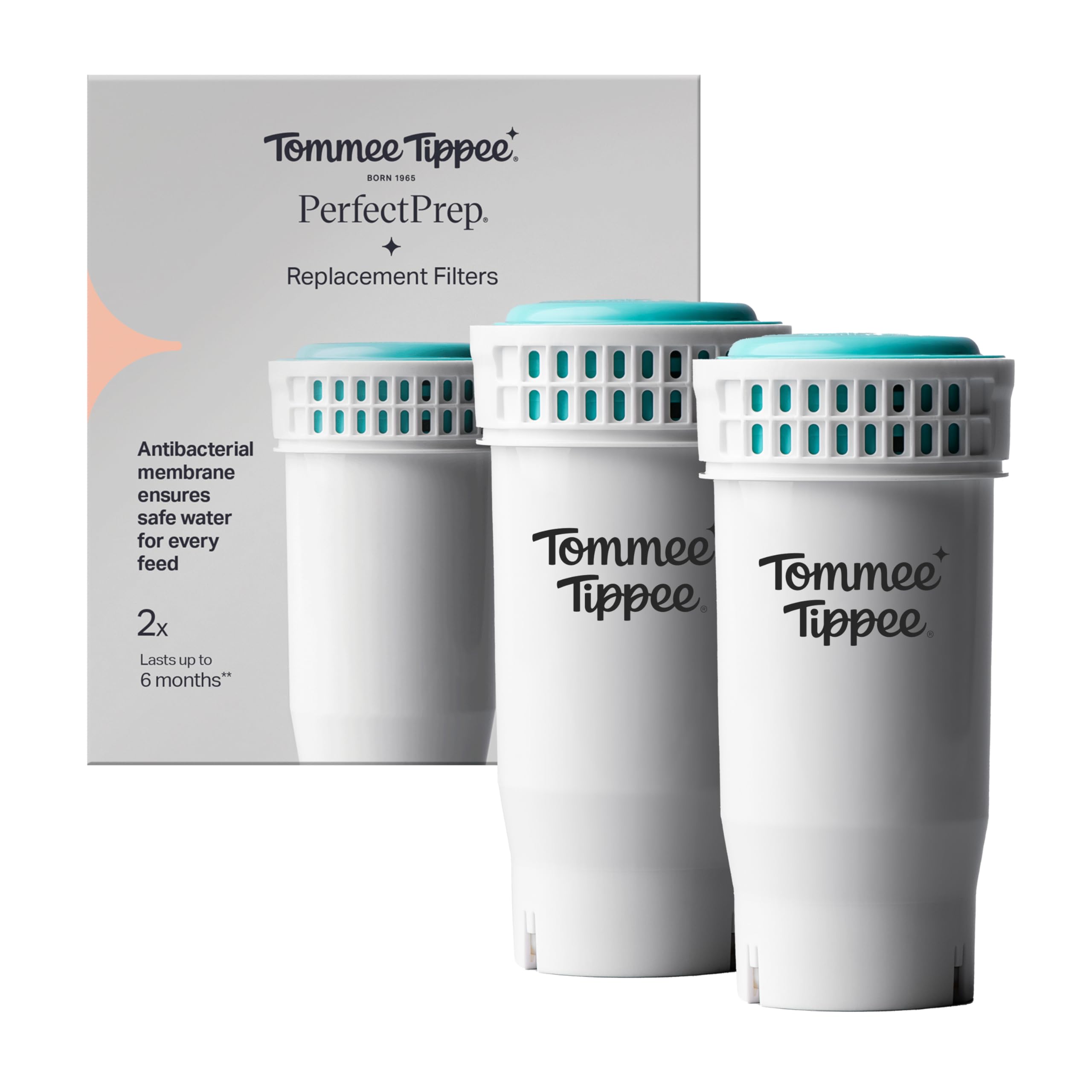 Tommee Tippee Perfect Prep Replacement Filter Pack of 2 Antibacterial | Compatib