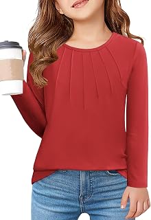 Arshiner Girls' Long-Sleeved Round Neck Top
