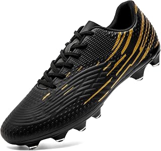 DimaiGlobal Football Shoes with Cleats for Men and Women Professional Football Shoes for Artificial Grass Futsal and Training for Indoor/Outdoor – Non-Slip Junior