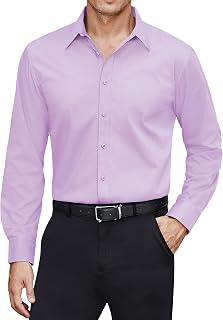 J.VER Mens Long Sleeve Stretch Regular Fit Casual Formal Shirts
