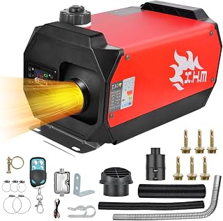 5KW Diesel Air Heater, Portable and Convenient Integrated Parking Heater Heating, Remote Control LCD Monitor for Car Trucks Boat Bus RV and Trailer
