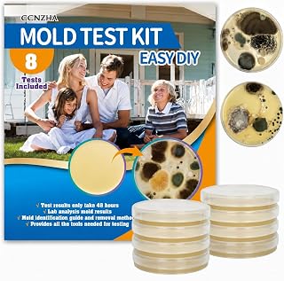 Mold Test Kit for Home -DIY Mold Testing Kit with 8 Individual Tests-Black Mold Detector-Indoor Air Quality Tester-Mold Identification Guide-Free Lab Analysis-Fast and Reliable Mold Detector at Home