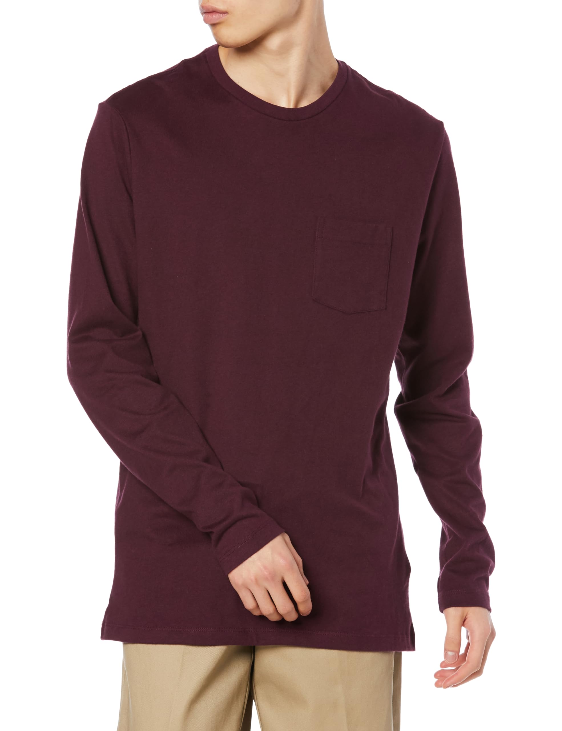 [Amazon Essentials] Tシャツ スリムフィット 長袖 メンズ