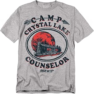 Popfunk Friday The 13th Game Camp Crystal Lake Counselor T Shirt Athletic Heather