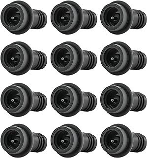 WOTOR Wine Stoppers Vacuum, Silicone Wine Saver & Preserver, 12 Pcs (Black) | Reusable Bottle Sealer Keeps Fresh