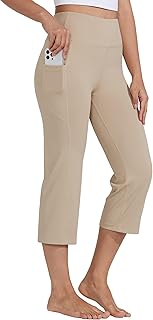 Willit Women High Waist Yoga Leggings Straight Leg Athletic Workout Leggings 21"